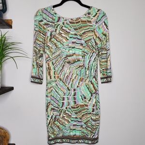 Trina Turk Geometric Bodycon Low Back Dress